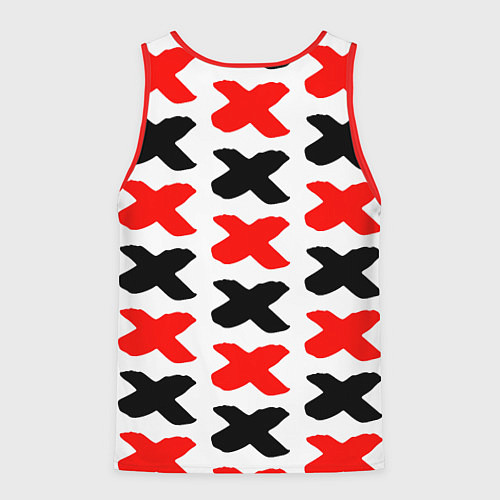 Мужская майка без рукавов Крестики / 3D-Красный – фото 2