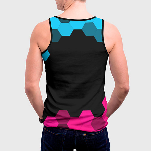 Мужская майка без рукавов Deadlock - neon gradient / 3D-Черный – фото 4