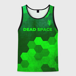 Майка-безрукавка мужская Dead Space - green gradient посередине, цвет: 3D-черный