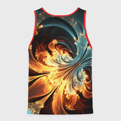 Мужская майка без рукавов Абстрактный фрактал / 3D-Красный – фото 2
