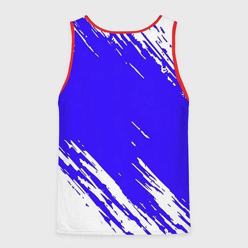 Мужская майка без рукавов Half life белые краски / 3D-Красный – фото 2