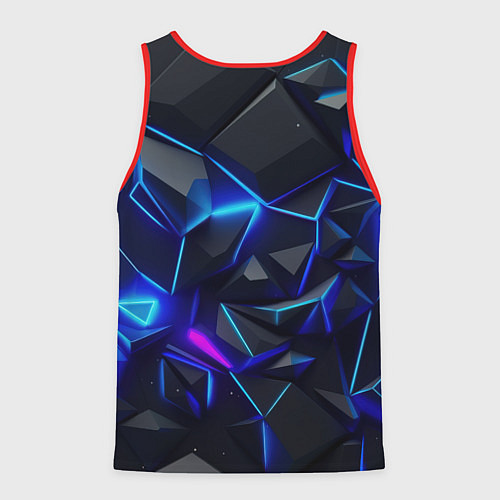 Мужская майка без рукавов Warhammer 40000 space marine 2 ультрамарин / 3D-Красный – фото 2