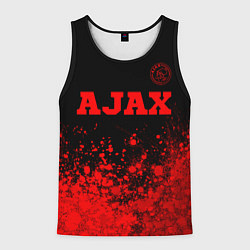 Майка-безрукавка мужская Ajax - red gradient посередине, цвет: 3D-черный