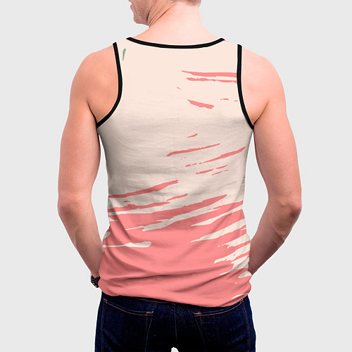 Мужская майка без рукавов Он и она - аниме / 3D-Черный – фото 4