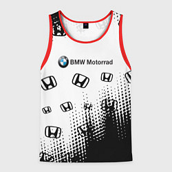 Майка-безрукавка мужская BMW x honda pattern, цвет: 3D-красный