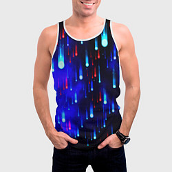 Майка-безрукавка мужская Космические метеориты, цвет: 3D-белый — фото 2