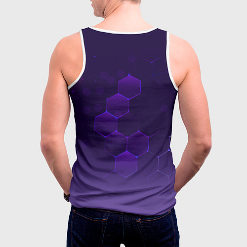 Мужская майка без рукавов Mascot - Astro Bot / 3D-Белый – фото 4