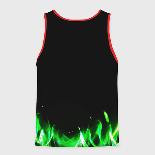 Мужская майка без рукавов Toxic text / 3D-Красный – фото 2