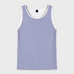 Майка-безрукавка мужская Эмоция хандры - бледно-фиолетовый, цвет: 3D-белый