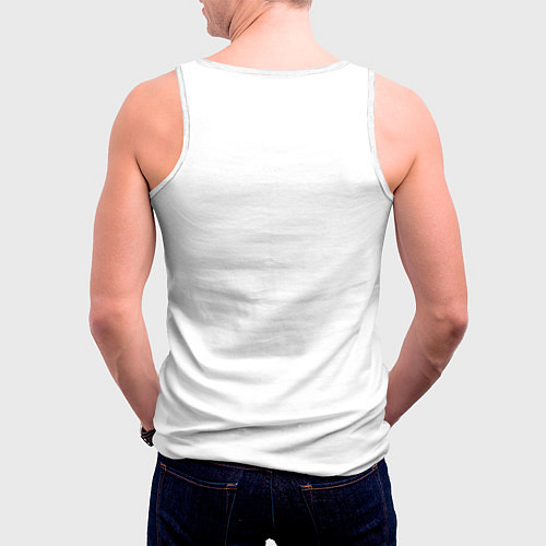 Мужская майка без рукавов Призрак пугающий верх / 3D-Белый – фото 4