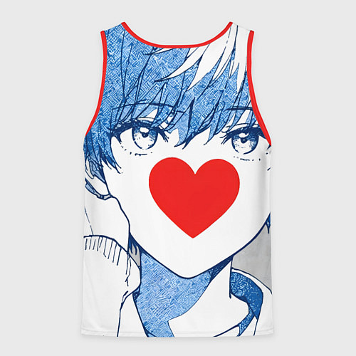 Мужская майка без рукавов Манга a boy love / 3D-Красный – фото 2