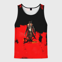 Майка-безрукавка мужская Devil May Cry Dante краски, цвет: 3D-черный