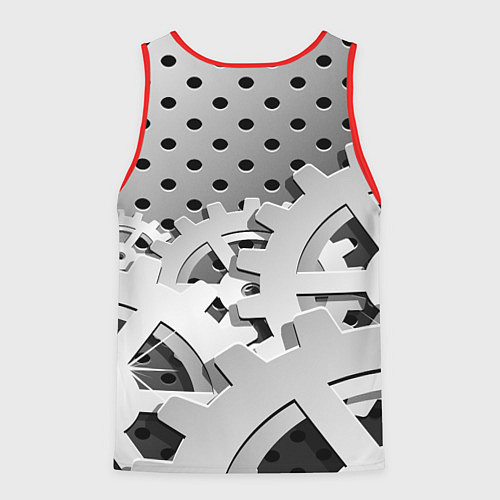 Мужская майка без рукавов Lexus carbon steel / 3D-Красный – фото 2