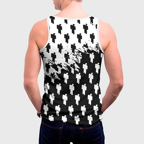 Мужская майка без рукавов Quake pattern men / 3D-Белый – фото 4