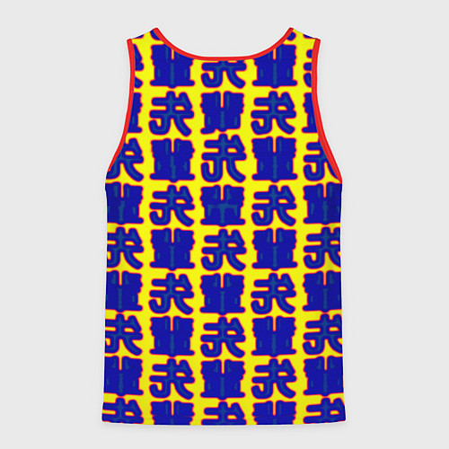 Мужская майка без рукавов Samurai logo patten japan / 3D-Красный – фото 2