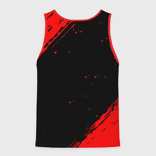 Мужская майка без рукавов Rainbow six краски полосы / 3D-Красный – фото 2