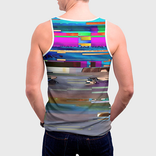 Мужская майка без рукавов CSGO текстура скин / 3D-Белый – фото 4