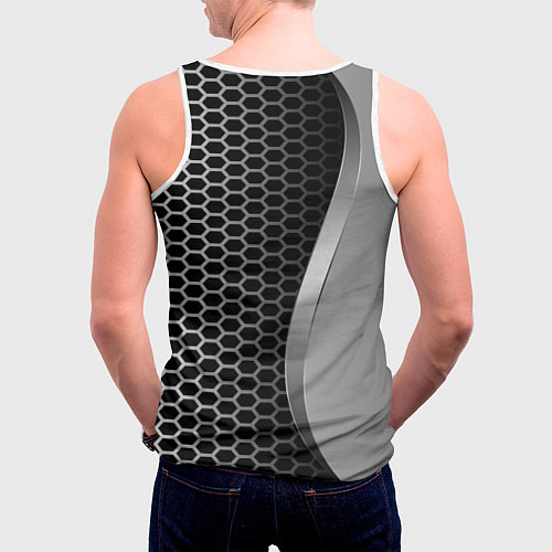Мужская майка без рукавов Mercedes металическая сетка / 3D-Белый – фото 4