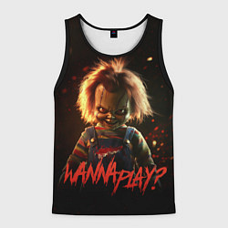 Майка-безрукавка мужская Chucky wanna play?, цвет: 3D-черный