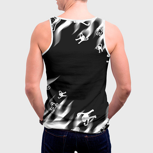 Мужская майка без рукавов Ъуъ съука пламя / 3D-Белый – фото 4