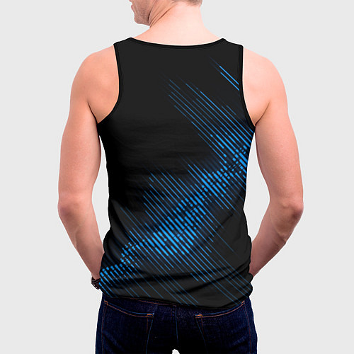 Мужская майка без рукавов Linkin Park 2024 звуковая волна / 3D-Черный – фото 4