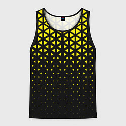 Майка-безрукавка мужская Геометрический градиент - чёрно-жёлтый, цвет: 3D-черный