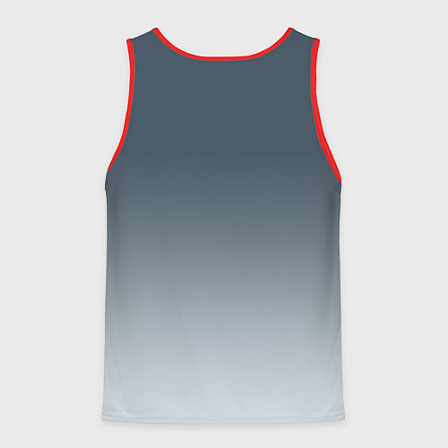 Мужская майка без рукавов Красивая блондинка в маске - киберпанк / 3D-Красный – фото 2