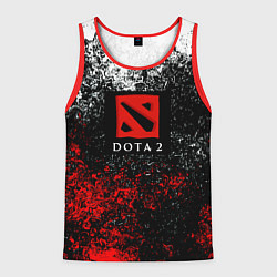 Майка-безрукавка мужская Dota 2 брызги красок, цвет: 3D-красный