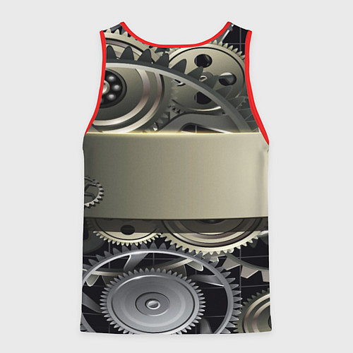 Мужская майка без рукавов FIAT logo motors / 3D-Красный – фото 2