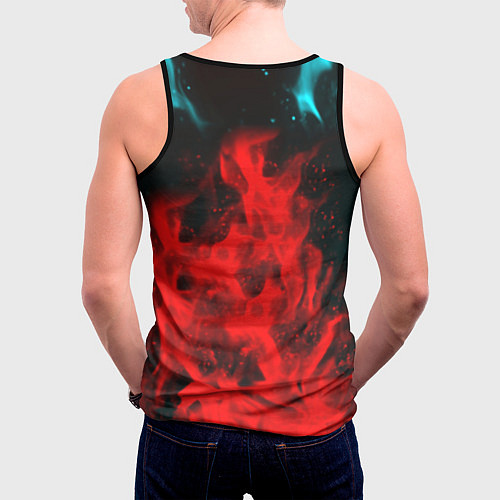 Мужская майка без рукавов Metro 2033 fire / 3D-Черный – фото 4