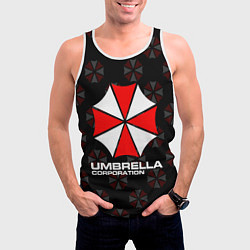 Майка-безрукавка мужская Resident evil - umbrella corporation, цвет: 3D-белый — фото 2