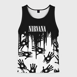 Майка-безрукавка мужская Nirvana rok hand, цвет: 3D-черный