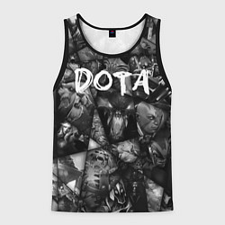 Мужская майка без рукавов Dota 2 - мозаика из персонажей игры