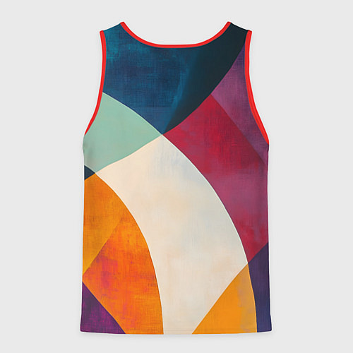 Мужская майка без рукавов Геометрическая иллюстрация / 3D-Красный – фото 2