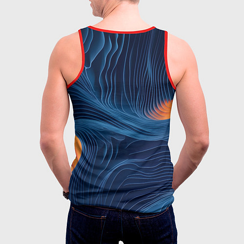 Мужская майка без рукавов Абстрактная иллюзия / 3D-Красный – фото 4