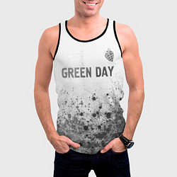 Майка-безрукавка мужская Green Day - white gradient посередине, цвет: 3D-черный — фото 2