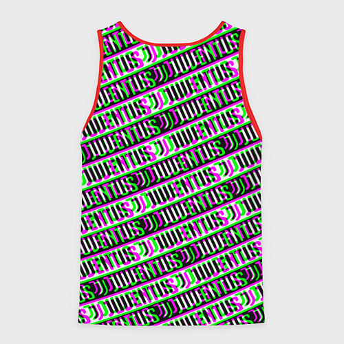 Мужская майка без рукавов Juventus glitch pattern / 3D-Красный – фото 2
