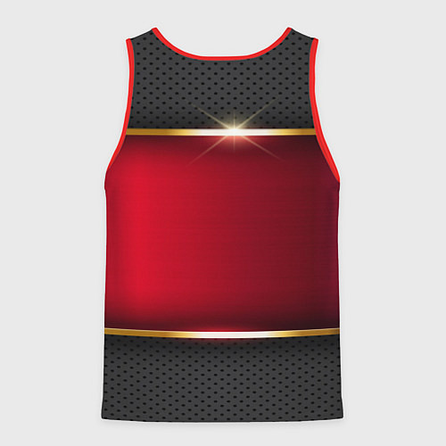 Мужская майка без рукавов Chevrolet metal auto / 3D-Красный – фото 2