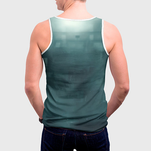 Мужская майка без рукавов Волк в пиджаке / 3D-Белый – фото 4