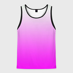 Майка-безрукавка мужская Gradient color pink, цвет: 3D-черный