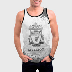 Майка-безрукавка мужская Liverpool - white gradient, цвет: 3D-черный — фото 2