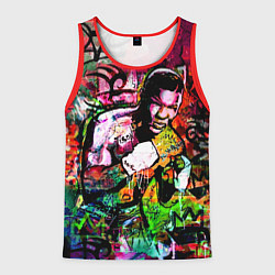 Майка-безрукавка мужская Майк Тайсон граффити, цвет: 3D-красный