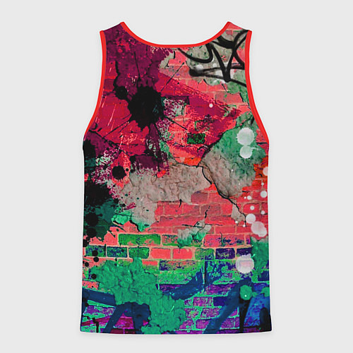 Мужская майка без рукавов Майк Тайсон граффити / 3D-Красный – фото 2
