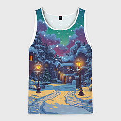 Мужская майка без рукавов Глубокая зимняя ночь перед рождеством