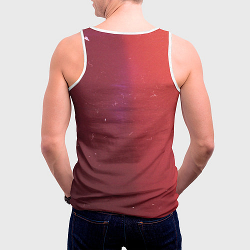 Мужская майка без рукавов Макан - певец / 3D-Белый – фото 4