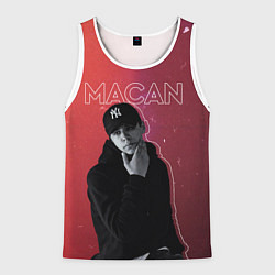 Майка-безрукавка мужская Макан - певец, цвет: 3D-белый