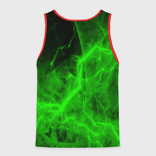 Мужская майка без рукавов Doom storm green / 3D-Красный – фото 2