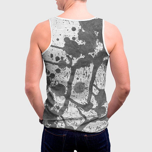 Мужская майка без рукавов Не думай - делай / 3D-Белый – фото 4