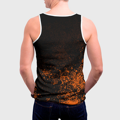 Мужская майка без рукавов RUST брызги красок лого / 3D-Белый – фото 4