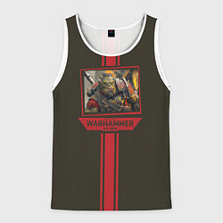 Майка-безрукавка мужская Орк воин Warhammer, цвет: 3D-белый